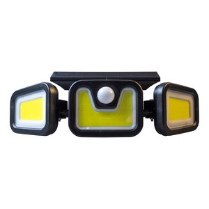 260 Lumen Solar Powered PIR <strong>Motion</strong> <strong>Sensor</strong> Outdoor Security Wall Light 3 LED COB Heads 3 <strong>Lighting</strong> Modes 3m <strong>Detection</strong> Range Small - Product Image 2
