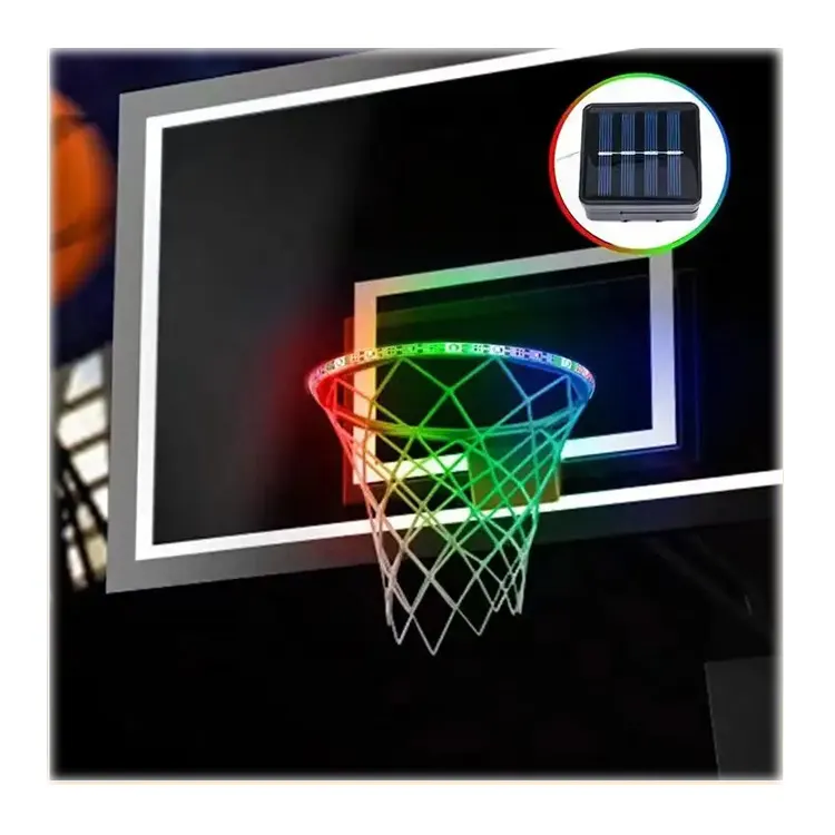 Su geçirmez 16-Color basketbol potası ışıkları güneş enerjili hareket sensörü sensör dış mekan ışıkları mezuniyet sevgililer günü anneler günü