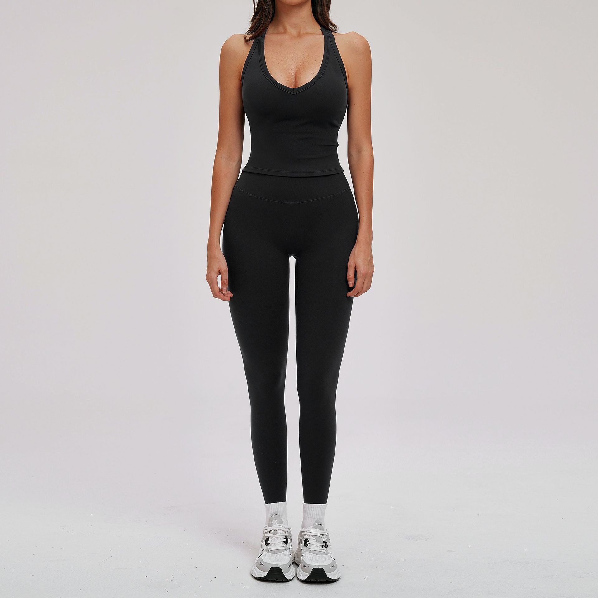 Black Vest-1+leggings
