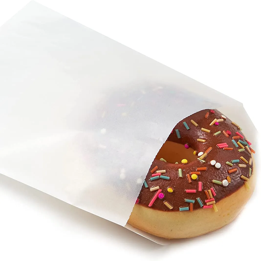 White Glassine Wax Paper Bag Sandwich Cookie Pastry Food Snack Bag Sleeves Grease Resistant Parchment Paper Bag