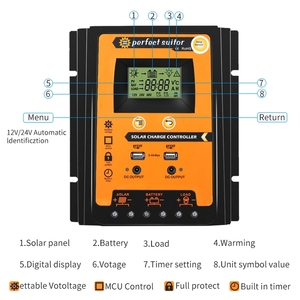 Geeignet für den Direkt vertrieb von Solaranlagen ab Werk, DC12V24V50A PWM LCD-Solar laderegler - Product Image 4