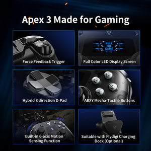 Volle LED-Anzeige 6-Achsen Gyro Flydigi Apex 3 Wireless Game Controller Gaming Joystick Für Switch/PC/iOS/Android Gamepad - Product Image 2