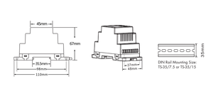 Skydance DA4-D 4 canali DALI LED Dimmer tensione costante Din Rail controller display numerico digitale PWM Dimmer interruttore - Product Image 5