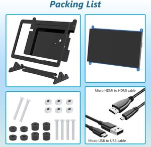 Tragbarer 7-Zoll-IPS-Display-Touchscreen-Monitor TFT-Typ Raspberry Pi-Spiele konsolen und Kamera Windows OS Second Monitor - Product Image 6