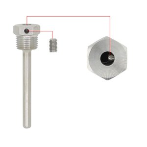 Termopozo NPT de 1/2 pulgadas sin soldadura con sensores de temperatura de tornillo de fijación para caldera casera y fermentador de cerveza - Product Image 4
