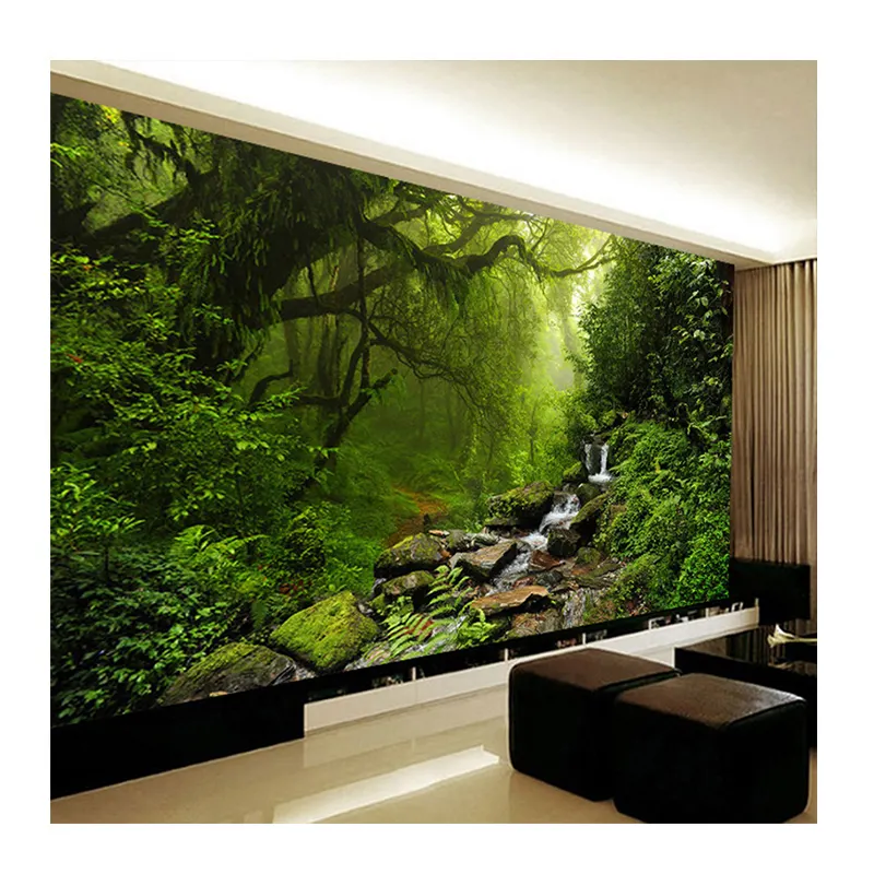 KOMNNI Custom Wall Murals 3D Forest Wallpaper Nature Landscape Mural Bedroom Living Room Home Decor Wall Papers