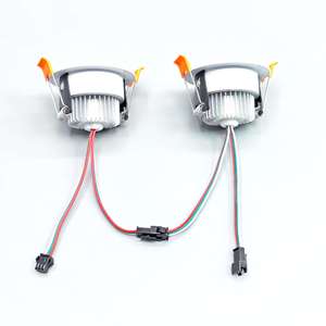 Small <strong>White</strong> 5wires <strong>LED</strong> Recessed 24V Pixel RGB Full Color WS2811 <strong>3W</strong> Ceiling Spotlights Atmosphere <strong>LED</strong> bar KTV Downlight - Product Image 5