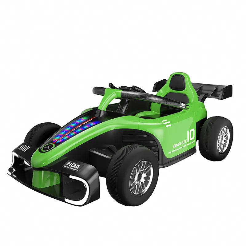 Nuevo modelo de coche de carreras F1 de alta velocidad, batería de 12V, Go Kart eléctrico para niños, coche de juguete de carreras F1