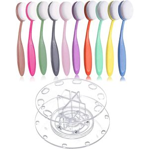YOSENG 10-Piece Makeup Brush Set Color-<strong>Coded</strong> Handle with Spinning Storage Caddy for <strong>Ink</strong> Blending Crafts Card <strong>Making</strong> - Product Image 6
