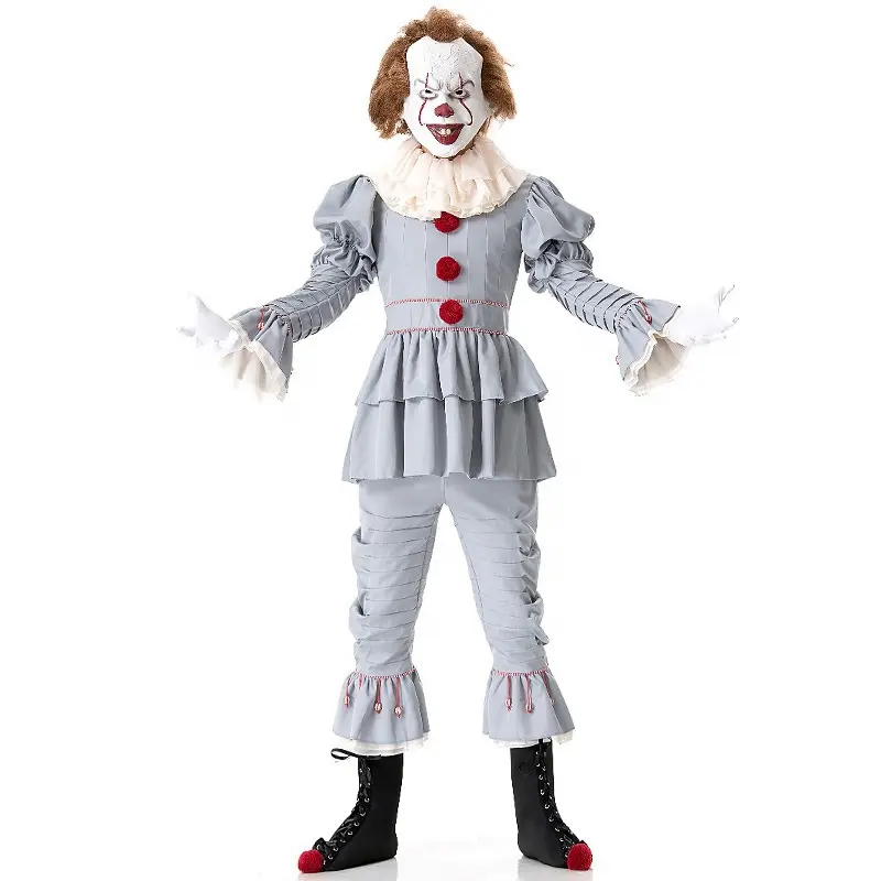 Karneval Halloween Party Cosplay Penny wise Kostüm Clown Anzug Kleidung Männer Phantasie Erwachsenen Clown Kostüm