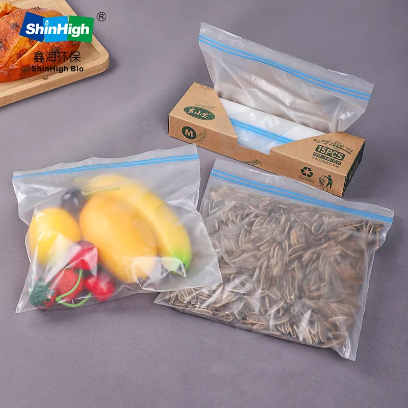 hot sales pla biodegradable ziplock plastic bags customized compostable bags 100% compostable food storage bags