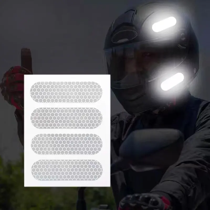 High Visibility Kiss Die Cut 2*6cm Reflektor für Motorrad helm, reflektieren der Aufkleber für Helm