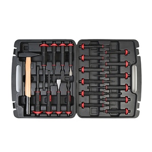 New Arrival Household <strong>Tool</strong> <strong>Kit</strong> 21PCS <strong>Red</strong> Chisel <strong>Tool</strong> Set with Black Hard Case OEM Customizable - Product Image 1