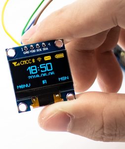 0,96 Zoll I2C-Anzeigemodul 128x64 Pixel OLED-Bildschirm IIC Serial Display Screen Board für Arduino Raspberry Pi 4