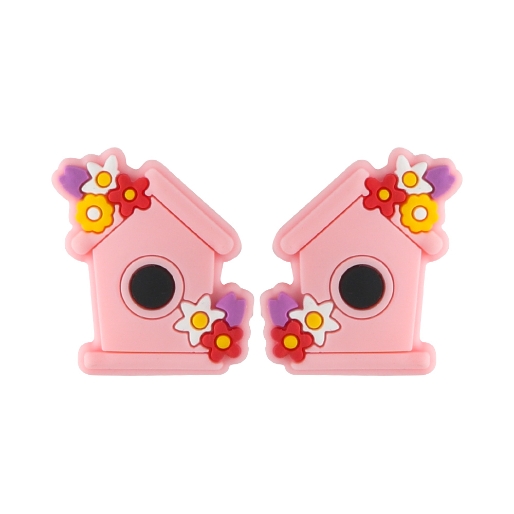 Flower house Focal bead Candy Pink SA240