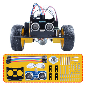 ODM OEM Kit di base per auto intelligente Robot con ultrasuoni per evitare gli ostacoli programma educativo per gli studenti Robot Robot Kit