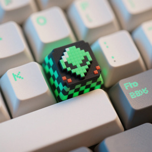 デジタルインベーダーキーキャップレトロピクセルゲームスタイル樹脂職人MXキーボードカスタムキーキャップデザイン加工サービス