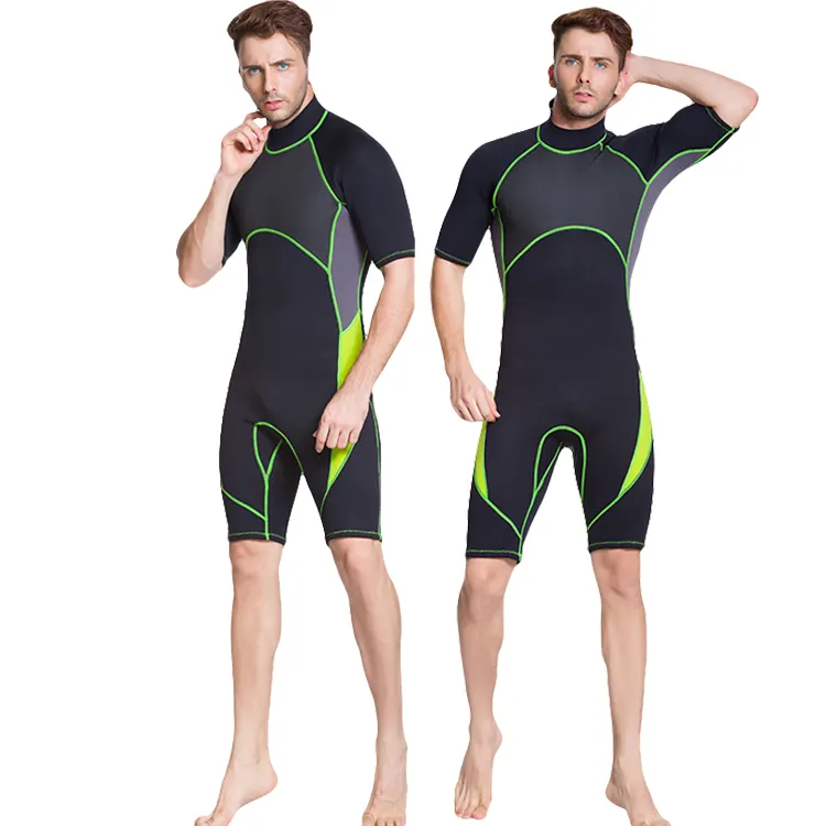 OEM Factory Beach Suit Tops Only Mens Swimming Short Sleeve Wet Suits For Men