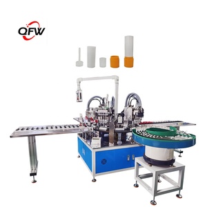 Máquina montagem batom QFW Máquina montagem tubo batom semiautomática Lip Gloss Tube Assembly Equipment Linha fabricação
