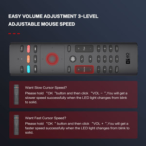 2.4G Wireless 33 Tasten IR-Lern fernbedienung G40S Google Voice Microphone Gyroscope Air Mouse