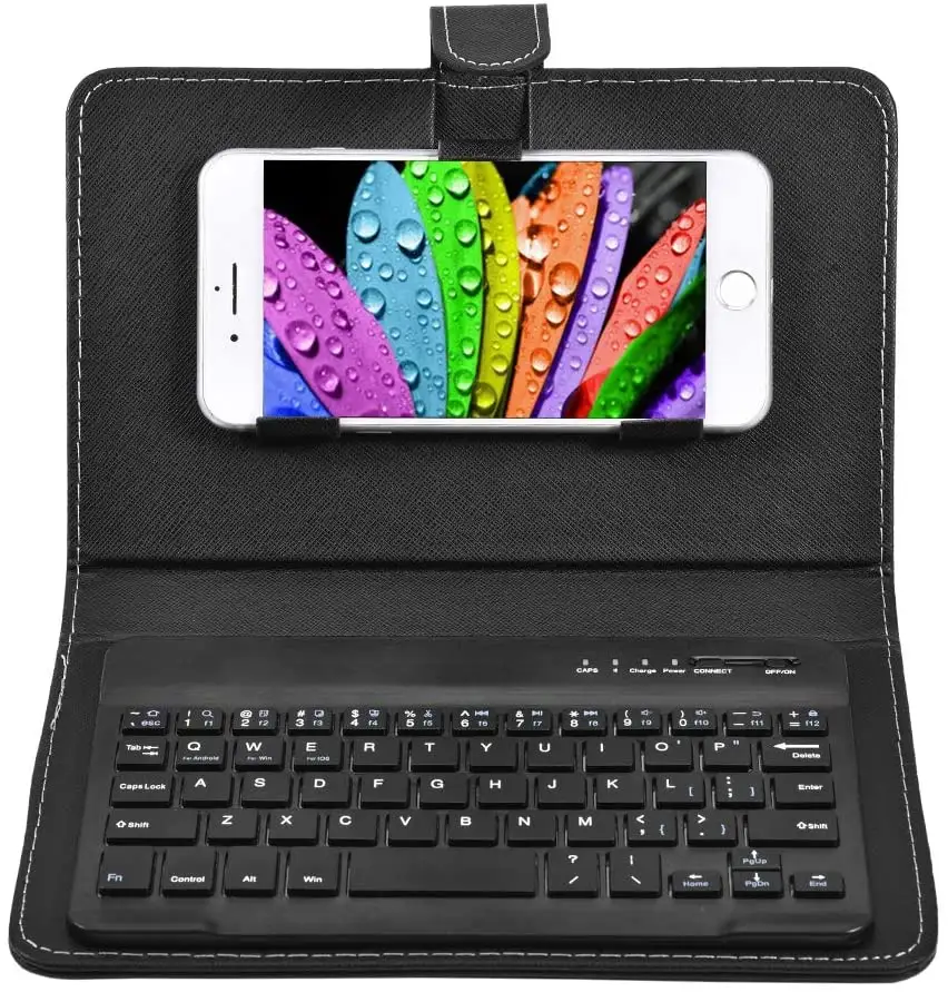 Housse de protection pour clavier, 2 en 1, sans fil, Portable, en cuir PU, avec support pour téléphone Portable, nouveau