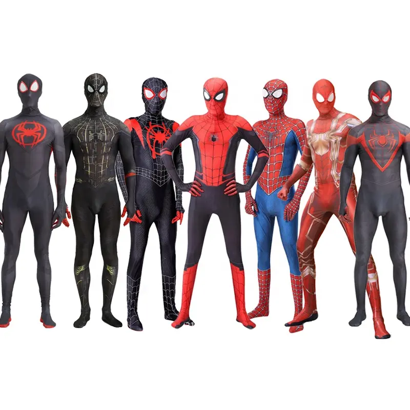 Personalizado Spiderman No Way Home Miles Morales PS Game Costume Amazing Spider man Suit Adult Man Costume