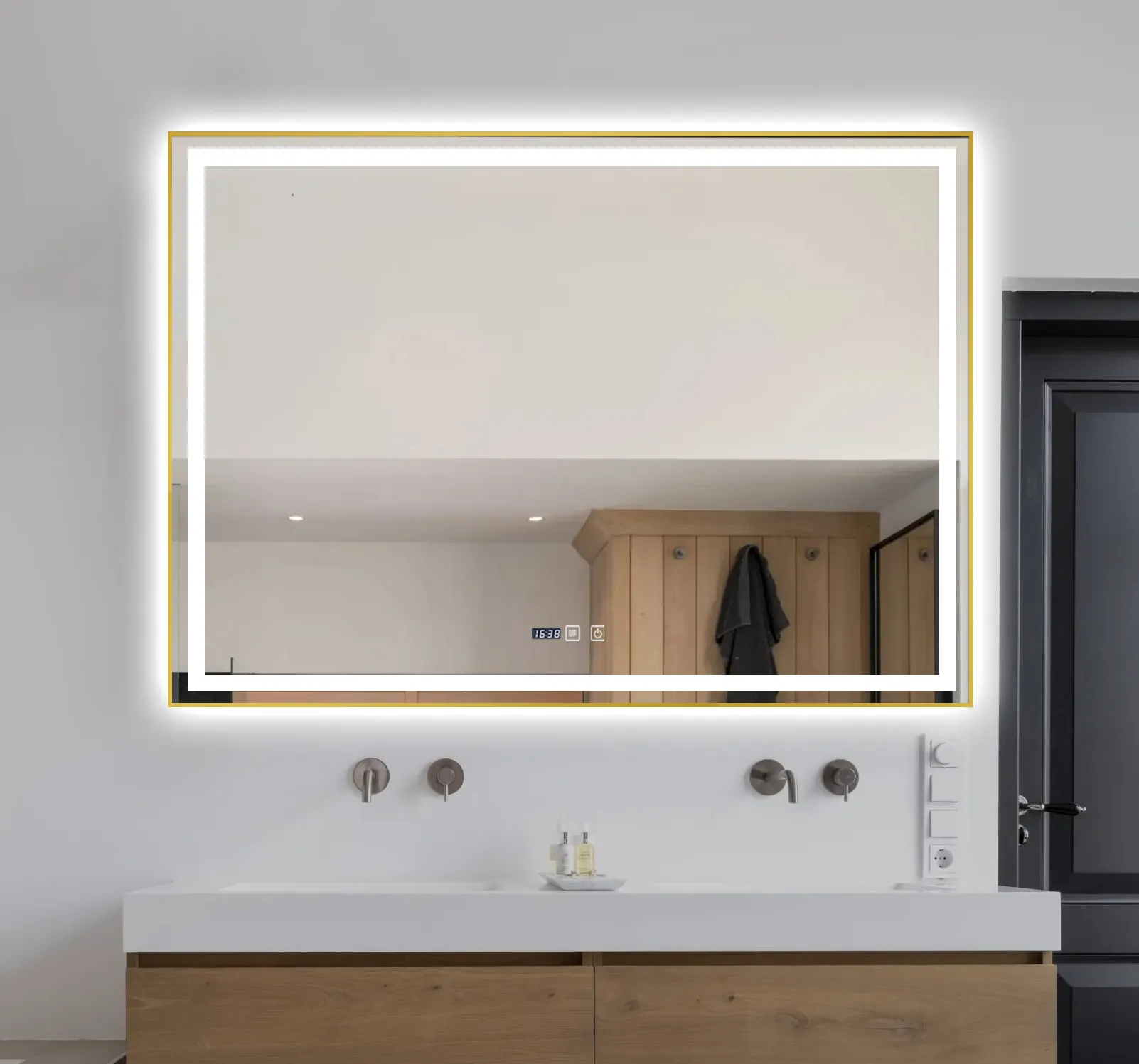 קיר אמבטיה מודרני LED מראת אור מראה עגולה אור יהירות LED מראת איפור