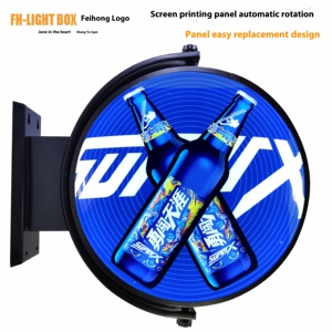 Tùy chỉnh LED hộp đèn cho quảng cáo bên tường treo cho quần áo trà sữa Nail Salon tự động xoay sắt vỉ - Product Image 6