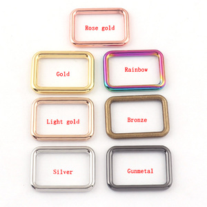 1 Inch Metal Purse Hardware Rainbow Rectangular <strong>Square</strong> Shape Belt Rings <strong>Loop</strong> <strong>Rectangle</strong> <strong>Buckles</strong> for Handbags Shoe Straps - Product Image 3