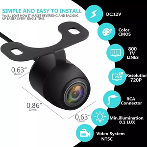 Sistema de visión trasera Awintech con pantalla IPS de 4,3 pulgadas y cámara de respaldo Universal impermeable de visión nocturna HD de 170 grados para automóviles - Product Image 2