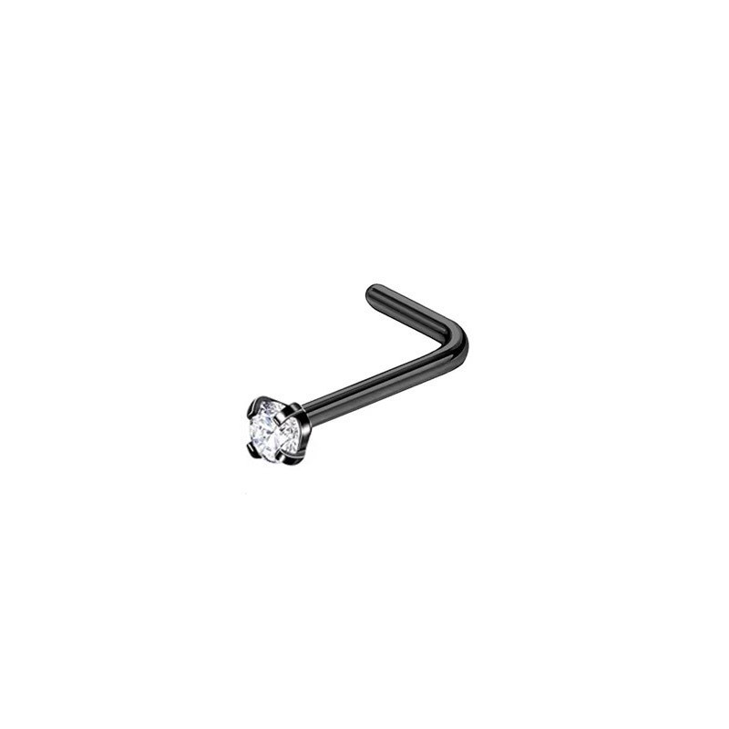 Tige en L en Zircon Noir