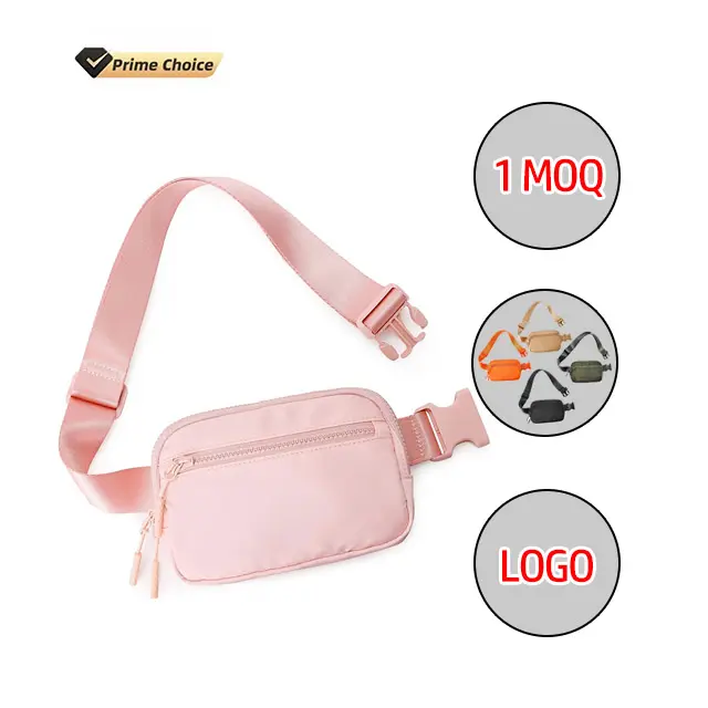 Fornecedor por atacado personalizado Unisex Mini Belt Bag com alça ajustável Pequeno Fanny Pack para Workout Running Caminhadas LULU saco