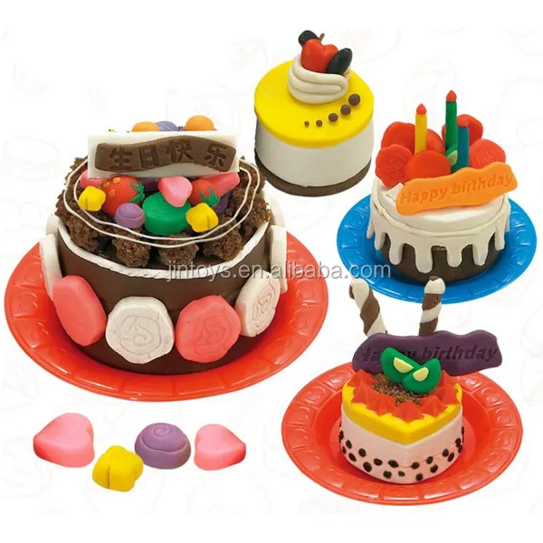 Jinming sıcak satış renk kil Diy doğum günü pastası kil aracı oyuncak seti playtoy oyuncak çocuklar için