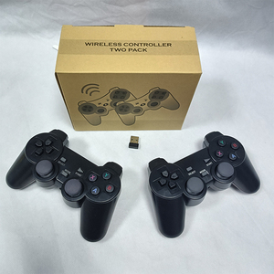 Controlador de 2,4g, mango de juego negro, PC, ordenador, Dandle dobles para controlador inalámbrico de forma PS2