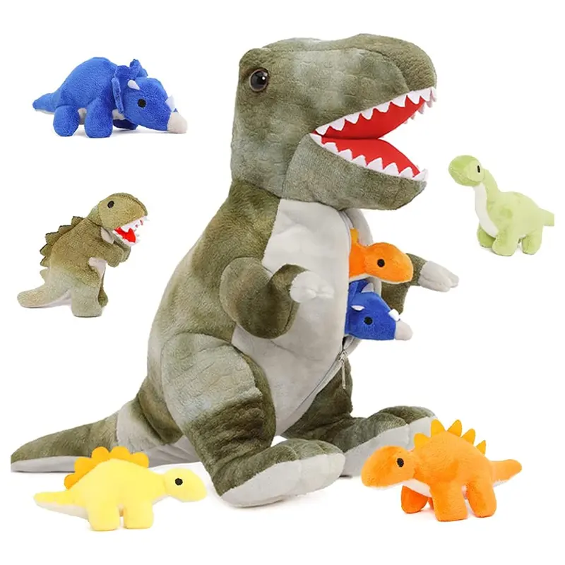 Peluche de diseño personalizado al por mayor algodón orgánico elfo dinosaurio Kawaii Animal Stitch juguetes de peluche