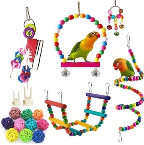 ชุดของเล่นนกแก้วหลายชิ้นของเล่นสำหรับห้อยลูกปัดหลากสี - Product Image 6