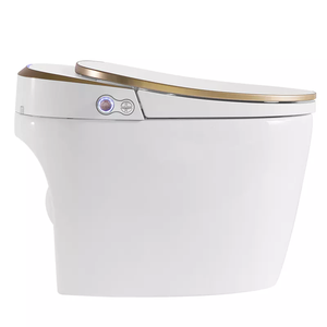 Otomatik sensör gömme elektrikli banyo tek parça akıllı Wc Commode tuvalet kase uzaktan kumanda ile altın çizgi akıllı tuvalet - Product Image 3