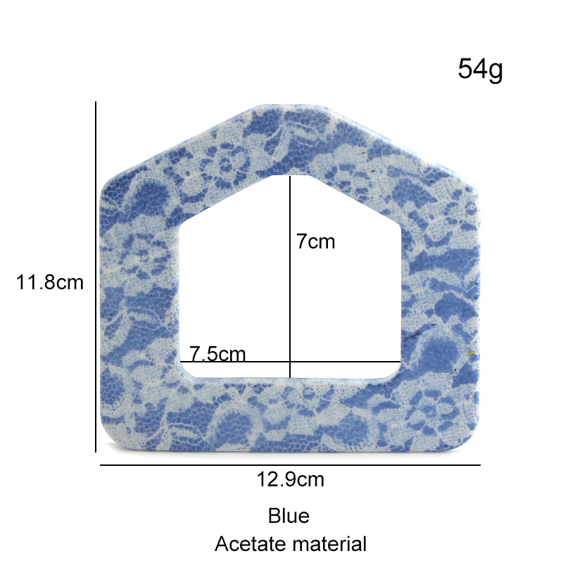 Style 10 -- Acétate de bleu de 12,9 x de 11,8 cm