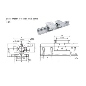 TBR30 TBR25 TBR20 TBR16UU直线滑块直线导轨TBR20 TBR导轨直线运动轴承 - Product Image 3