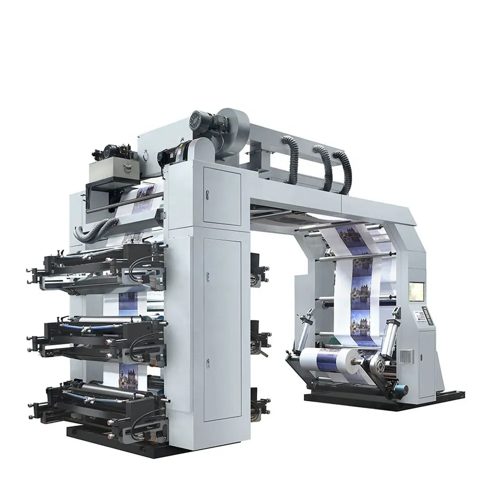 1-5 colori plastica pizza box macchina da stampa macchina da stampa iuta riso PP non tessuto sacchetto di carta ondulata macchina da stampa stampante flessografica