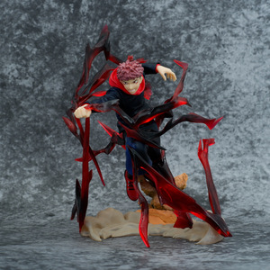 日本アニメ十字海仙キャラクターPVCモデルおもちゃイタドリユージアクションフィギュアコレクションのための戦いの姿勢でブラックフラッシュ - Product Image 4