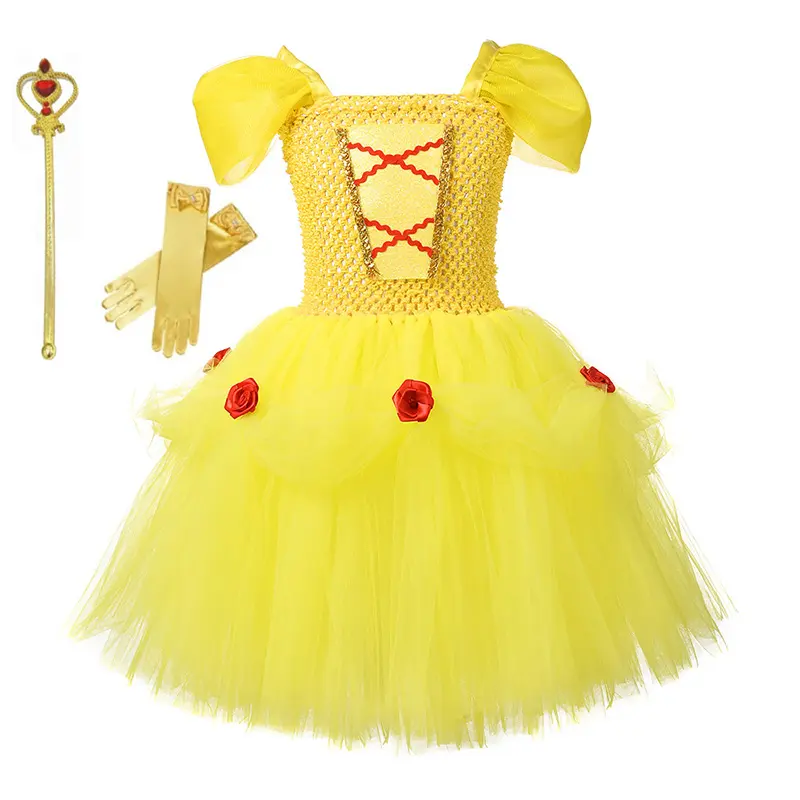 Halloween Beauty Cosplay Fancy dresssprincess Tulle Costumes Party Girls Birthday Tutu costume per Cosplay