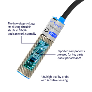 M12 IP67 Waterproof Proximity <strong>Capacitive</strong> Switch <strong>Sensor</strong> Round <strong>Capacitive</strong> Proximity <strong>Sensor</strong> - Product Image 2