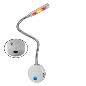 RV tekne LED okuma işık dim USB esnek Gooseneck duvar lambası DC 12V 24V - Product Image 3