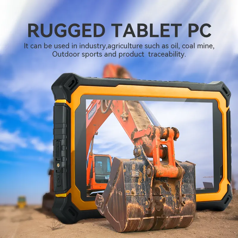 HUGEROCK T71 endüstriyel sağlam Android 13 Tablet Pc 10000mah pil 4g Lte Gps ile 7 inç Hd bilgisayar Ip67 su geçirmez MTK 8GB