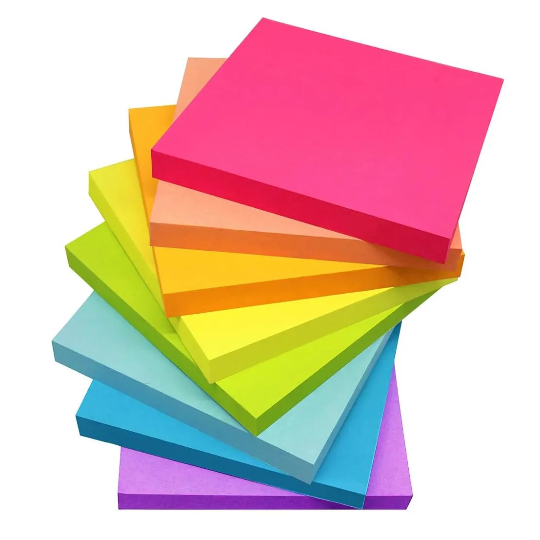 カスタムホームオフィスノートブックポータブルリサイクル可能で、鮮やかな色の付箋に簡単に貼り付けることができます