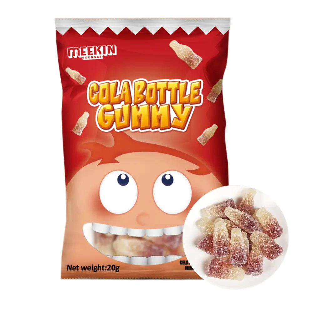 Nueva cola gummy Candy forma de cola Caramelo Suave al por mayor fabricación de dulces Gummi candi