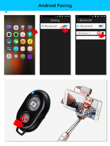 Rog dati BT otturatore remoto Wireless Selfie Stick con Timer autoscatto per iPhone comodo telecomando per dispositivi iOS
