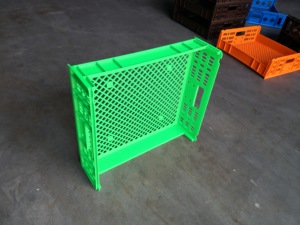 Caja móvil apilable de plástico HDPE de uso alimenticio, caja de almacenamiento apilable para pan, transporte de plástico pequeño y plegable - Product Image 4