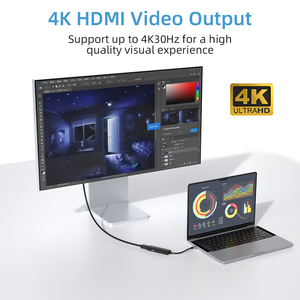 ฮับพอร์ต USB ABS MINI 2 Type C 4 in 1 USB 3.0 5Gbps ฮับ USB C พร้อม HDMI 4K - Product Image 6